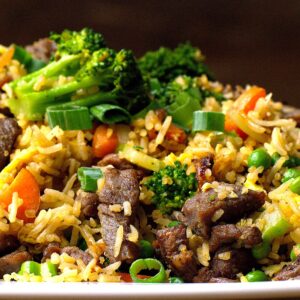 Fried Rice With Beef Stew